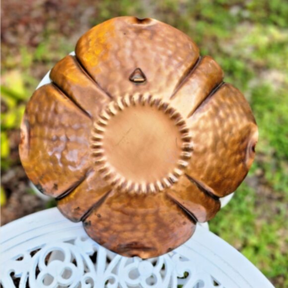 Vintage Georgian Copper #316 Hammered Round Bowl 15.5"x3.5" - Picture 8 of 10